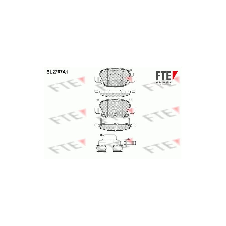 FTE Bl2767A1 Brake Pad Set for Fiat Panda III Hatchback (312, 319)