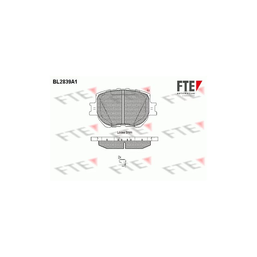FTE Bl2839A1 Brake Pad Set for Lexus Is III Saloon (Xe30)