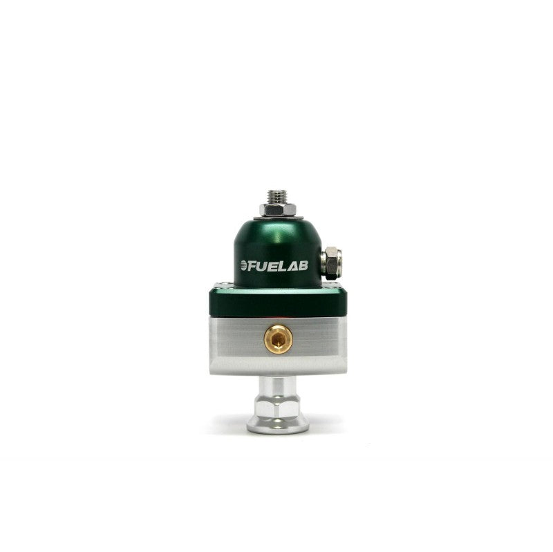 FUELAB 57502-6 MINI FUEL PRESSURE REGULATOR BLOCKING STYLE CARBURETED (1-3 PSI, 6AN-IN, 6AN-OUT) GREEN