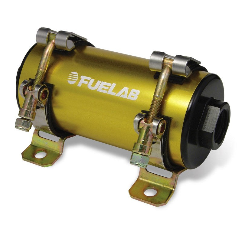 FUELAB 41403-5 CARBURETED IN-LINE FUEL PUMP PRODIGY (200 GPH @ 20 PSI, 80 PSI MAX, UP TO 2000 HP) GOLD