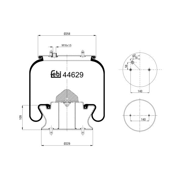 FEBI FE44629 Air Suspension Bellow