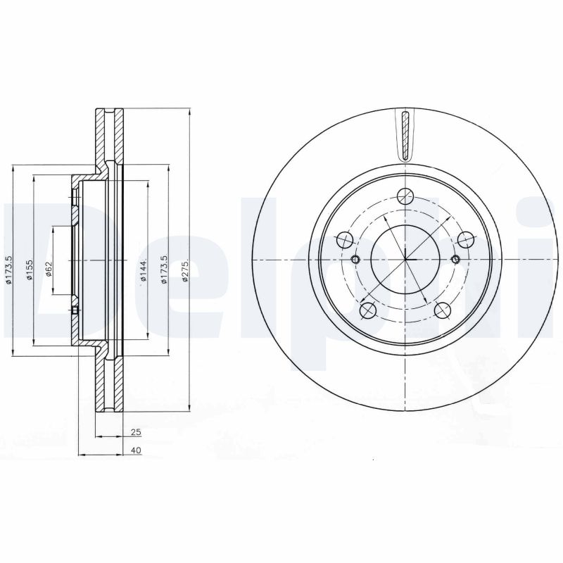 DELPHI BG4304 Brake Disc .