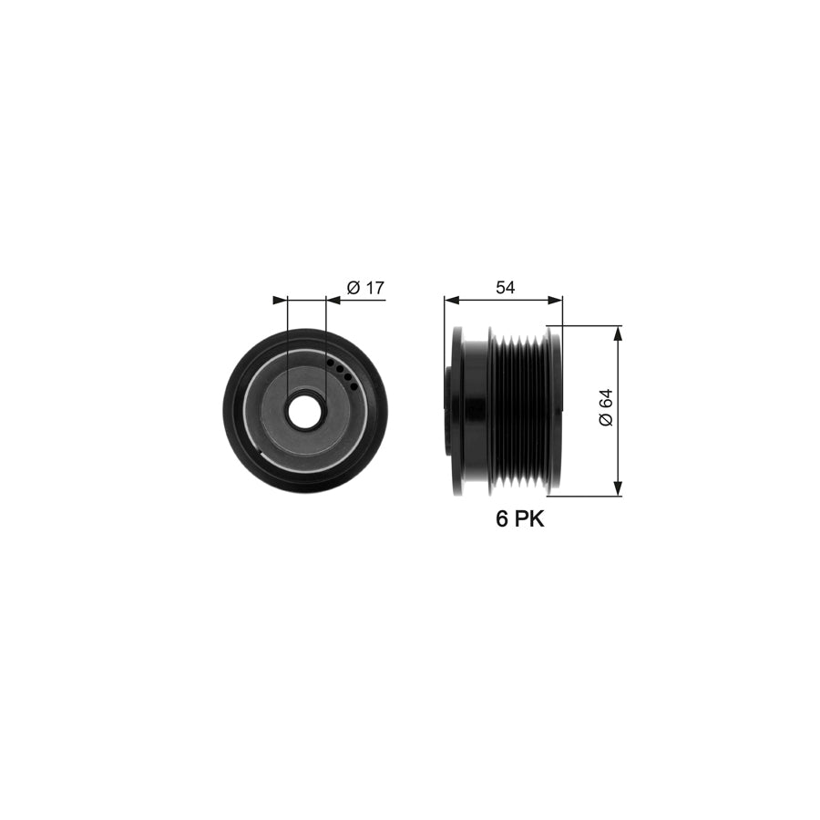 Gates OAP7083 Alternator Freewheel Clutch For Chrysler Voyager