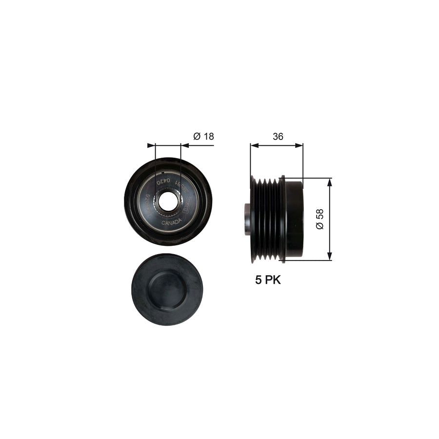 Gates OAP7214 Alternator Freewheel Clutch
