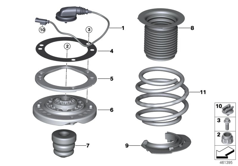 Genuine BMW 31302285701 Reinforcem. For Support Bearing, Right | ML Performance US Car Parts