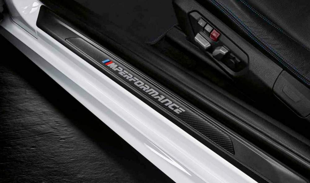 Genuine BMW 51472457829 F22 F23 F21 Door Sill (1 Pc.) Carbon ///M Performance - Original (Inc. 225d, M2 Competition & M240iX) | ML Performance US Car Parts