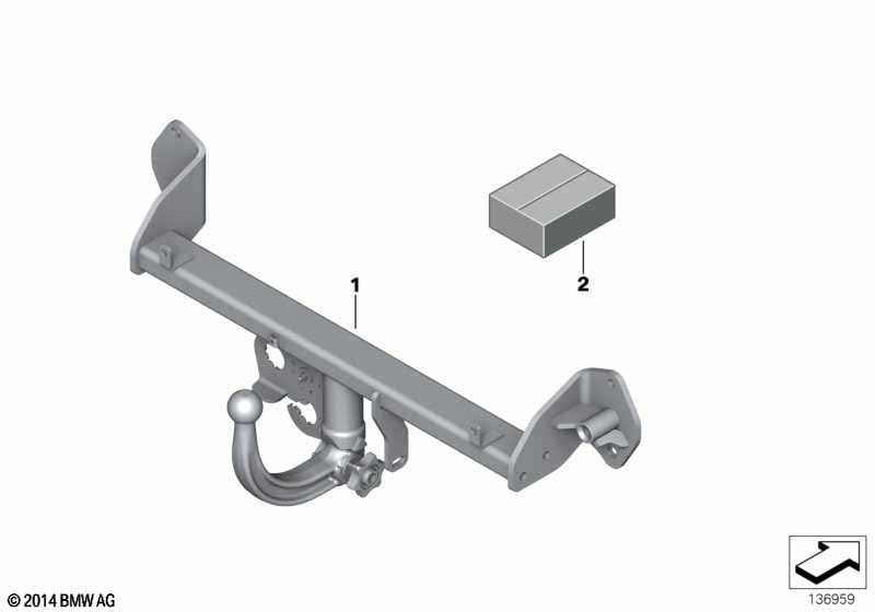 Genuine BMW 71606765340 Towing Hitch, Detachable | ML Performance US Car Parts