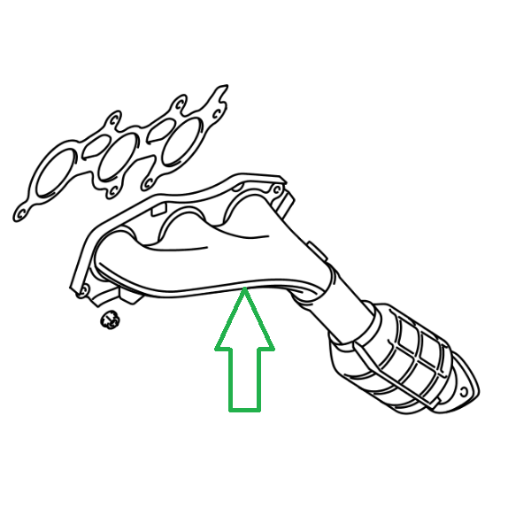 Genuine Lexus 17150-31030 N/S Exhaust Manifold and Catalytic Converter (Inc. IS & GS)
