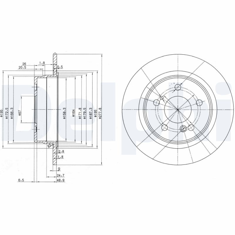 DELPHI BG2676 Brake Disc .