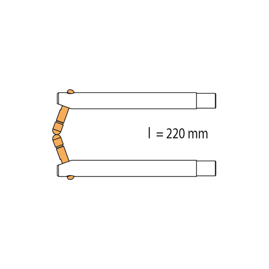 Gys 047921 Portaspot 230 Px3 Double Arm - Sloped Electrode (220Mm) Car Body Accessories