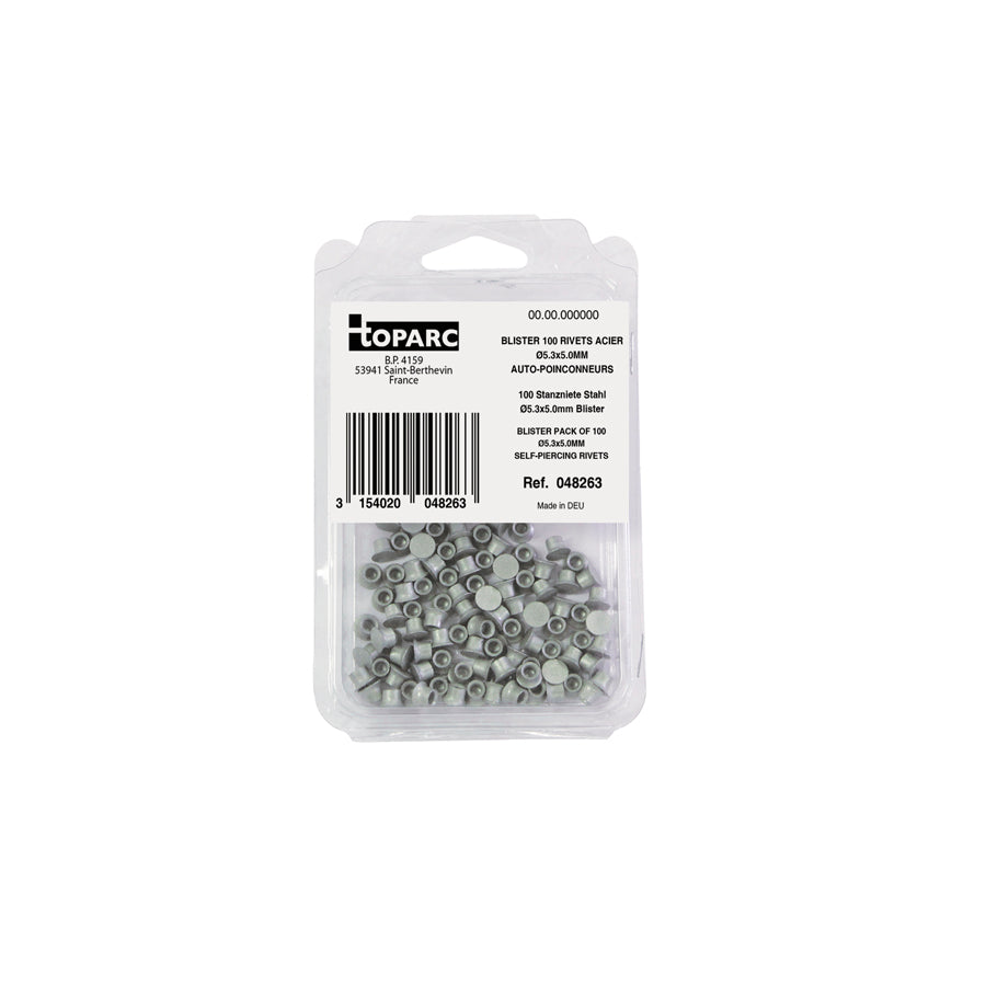 Gys 048263 100 Self Piercing Steel Rivets Steel Ø5.3X5.0Mm - Blister Pack Car Body Consumables