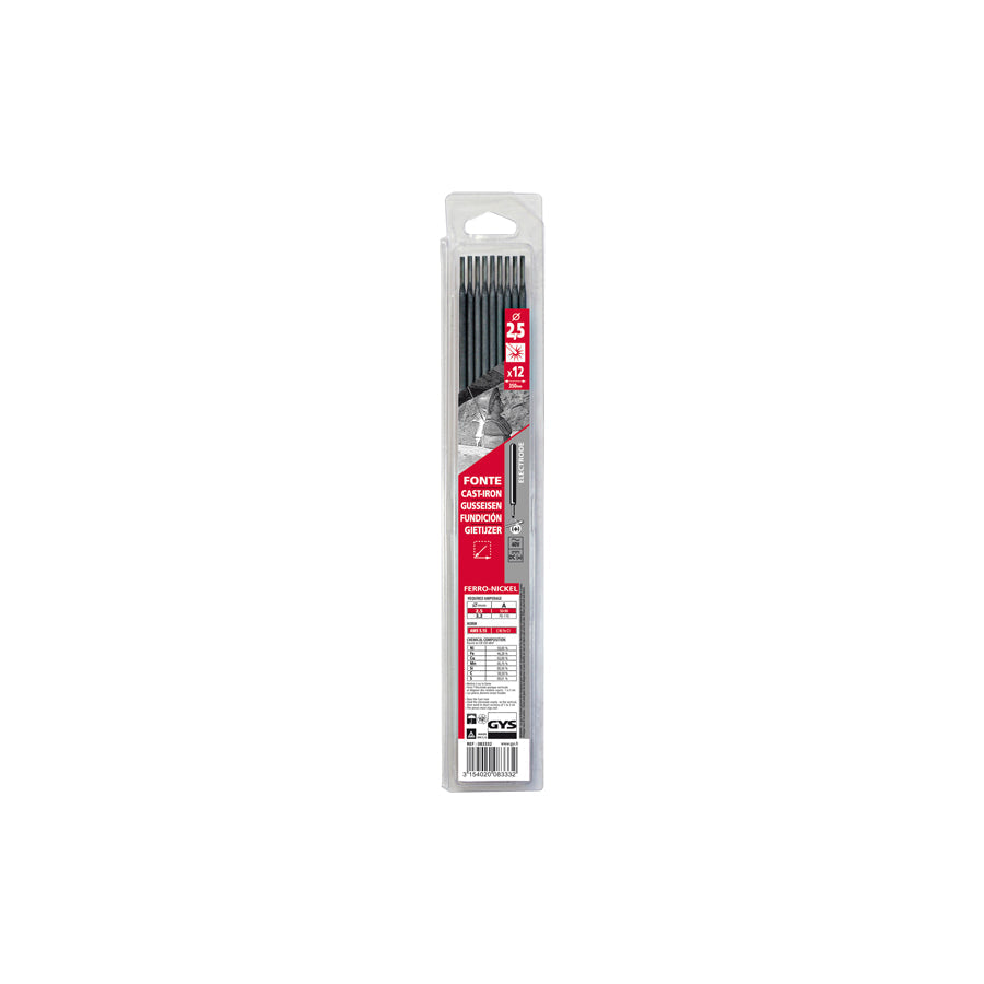 Gys 083332 12 Cast Iron Electrodes - Ø2.5 (Blister) Welding Consumables
