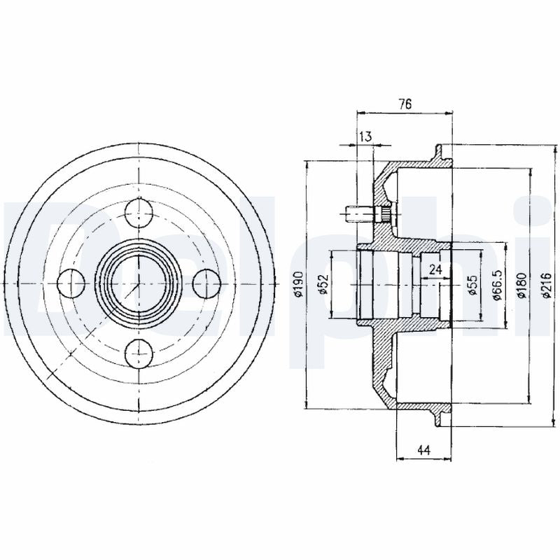 DELPHI BF329 Brake Drum