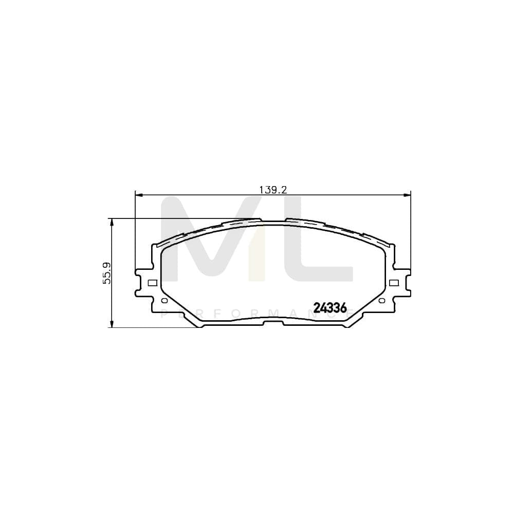 Hella 8DB 355 006-861 Brake Pad Set Not Prepared For Wear Indicator