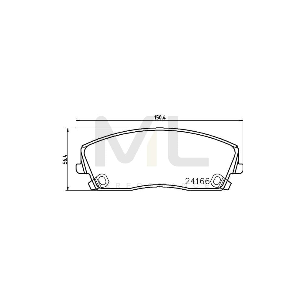 Hella 8DB 355 011-901 Brake Pad Set With Acoustic Wear Warning