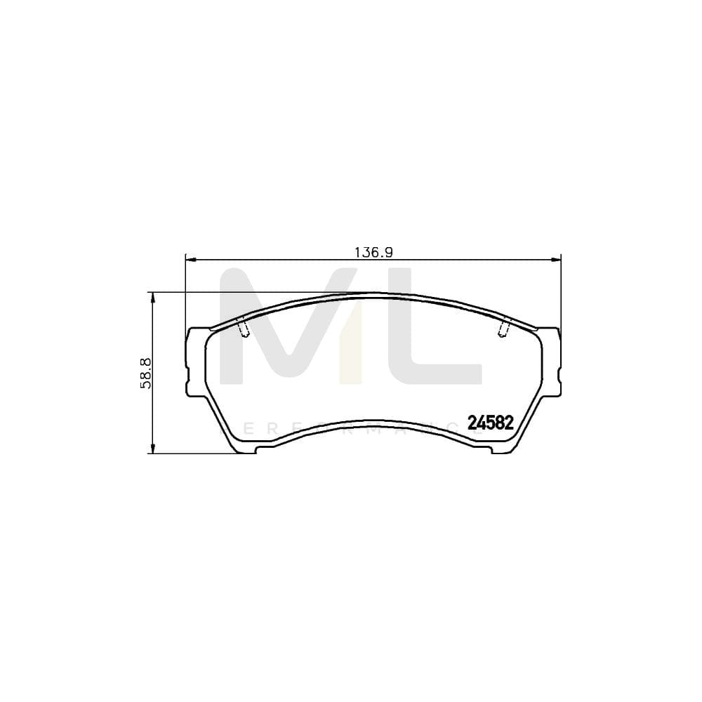 Hella 8DB 355 013-701 Brake Pad Set Not Prepared For Wear Indicator