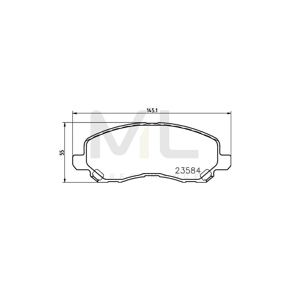 Hella 8DB 355 014-131 Brake Pad Set With Acoustic Wear Warning