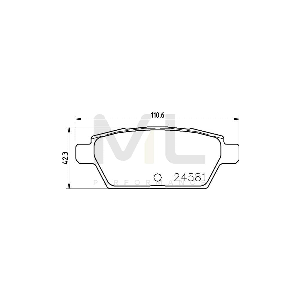 Hella 8DB 355 015-091 Brake Pad Set Not Prepared For Wear Indicator