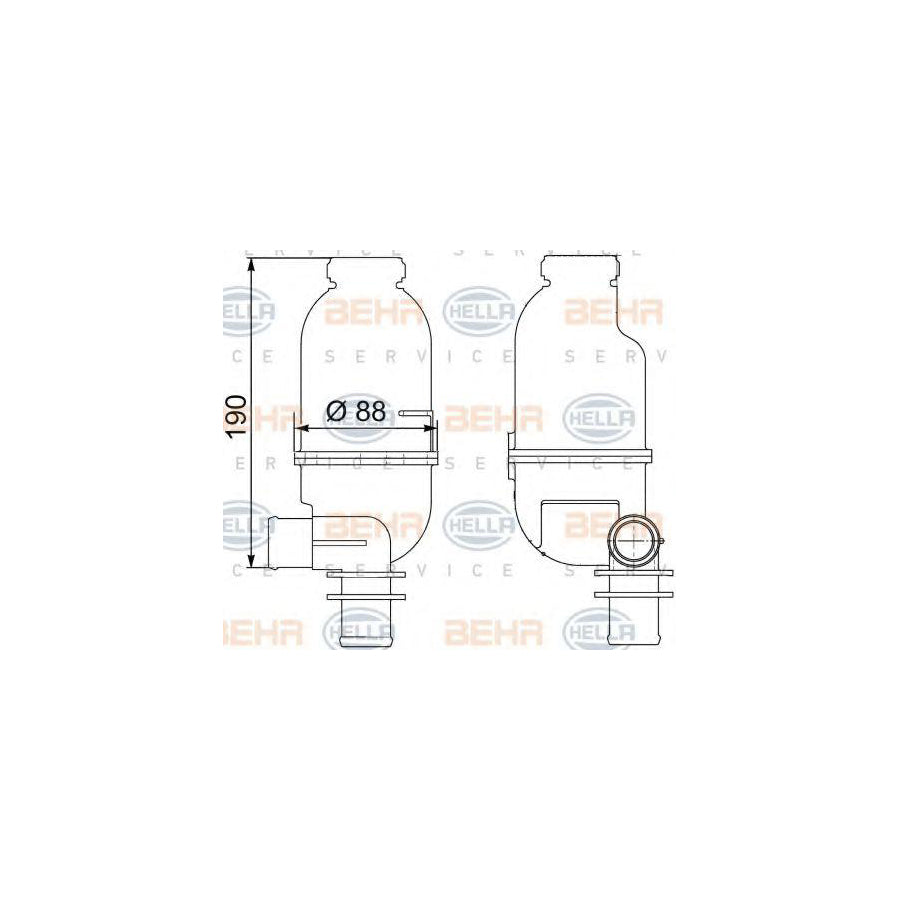Hella 8MA 376 705-421 Coolant Expansion Tank