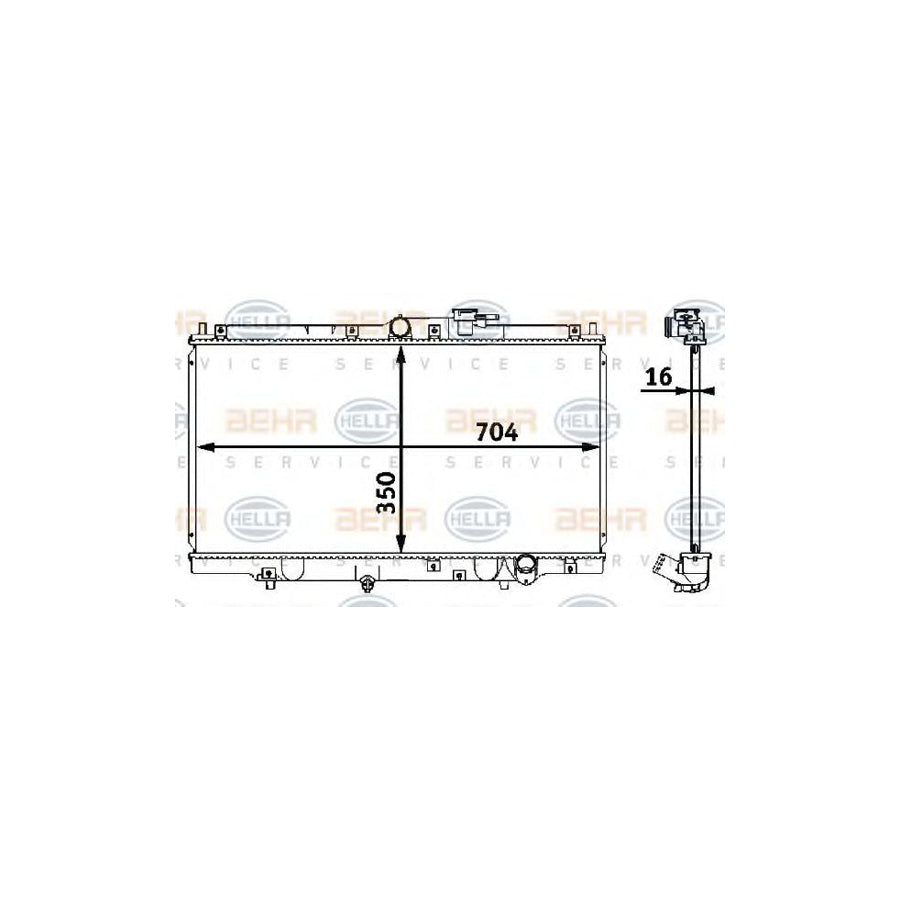 Hella 8MK 376 708-261 Engine Radiator