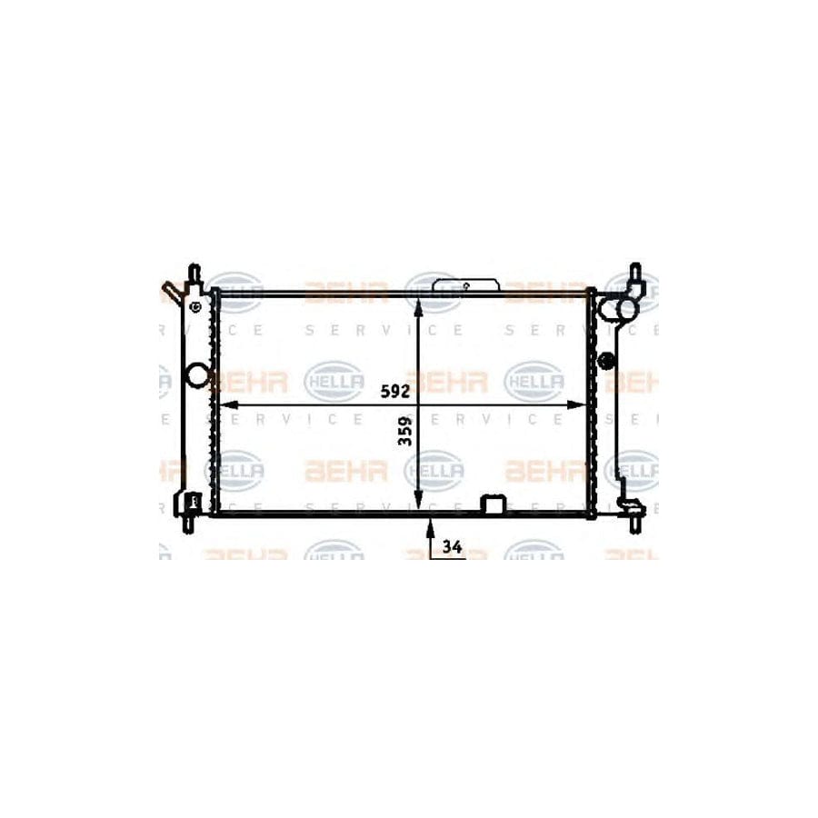 Hella 8MK 376 713-584 Engine Radiator