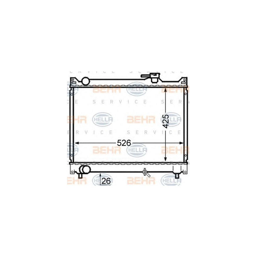 Hella 8MK 376 724-661 Engine Radiator