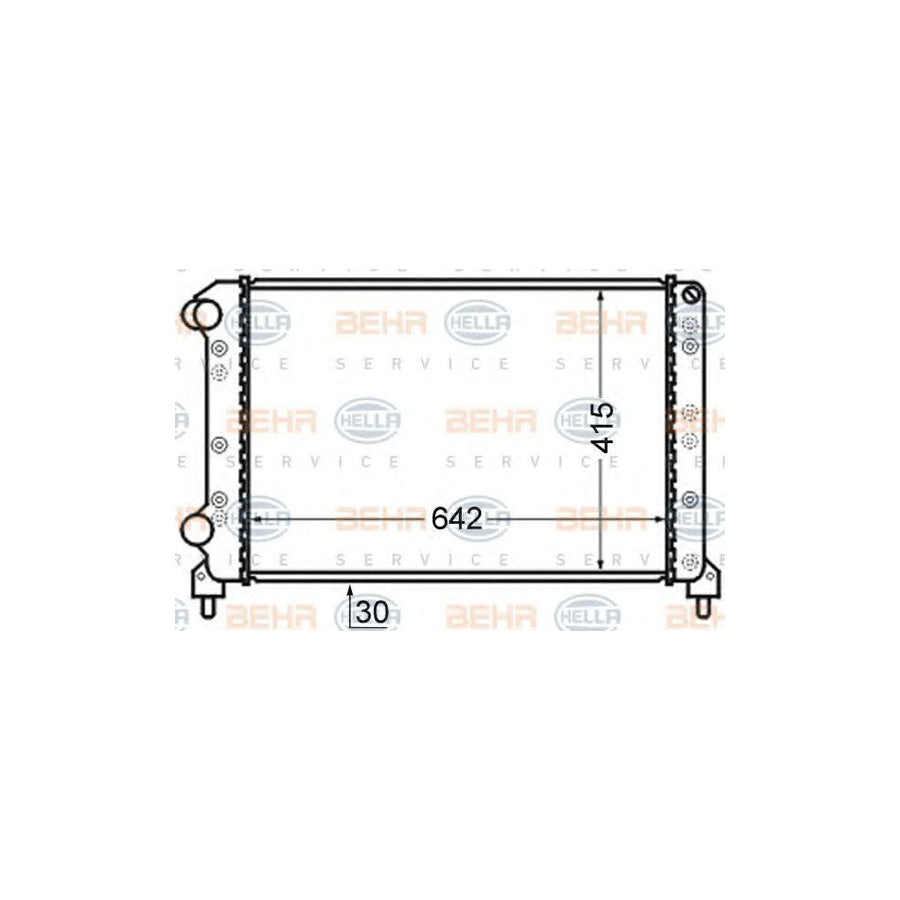 Hella 8MK 376 724-791 Engine Radiator For Fiat Doblo