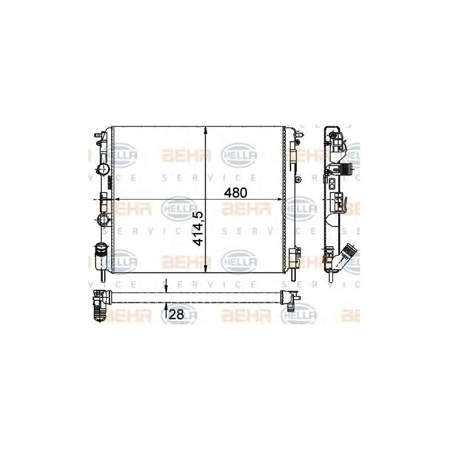 Hella 8MK 376 726-731 Engine Radiator