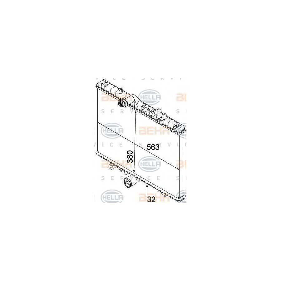 Hella 8MK 376 745-071 Engine Radiator