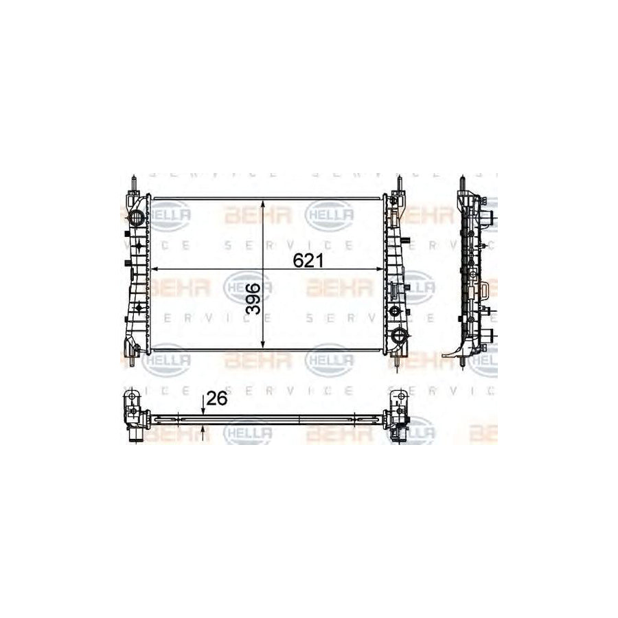 Hella 8MK 376 756-511 Engine Radiator