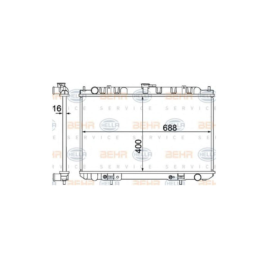 Hella 8MK 376 770-601 Engine Radiator For Nissan Maxima V Qx Saloon (A33)