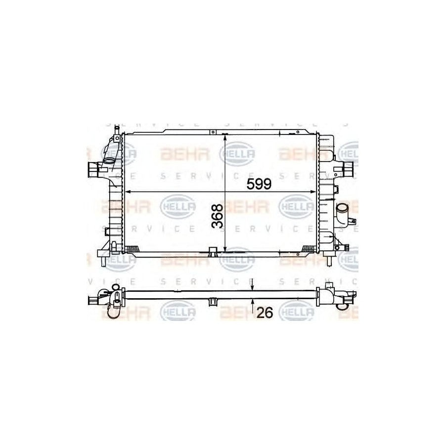 Hella 8MK 376 781-041 Engine Radiator