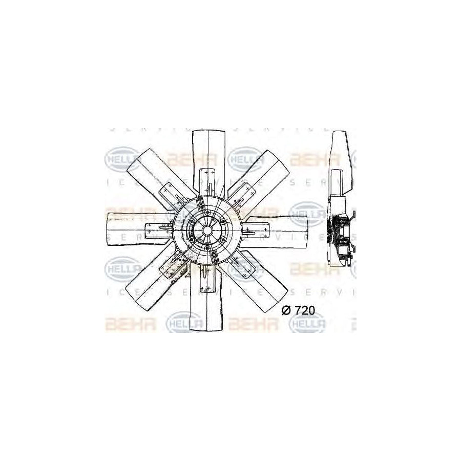 Hella 8MV 376 728-091 Fan, Radiator