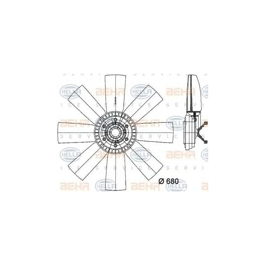 Hella 8MV 376 731-321 Fan, Radiator