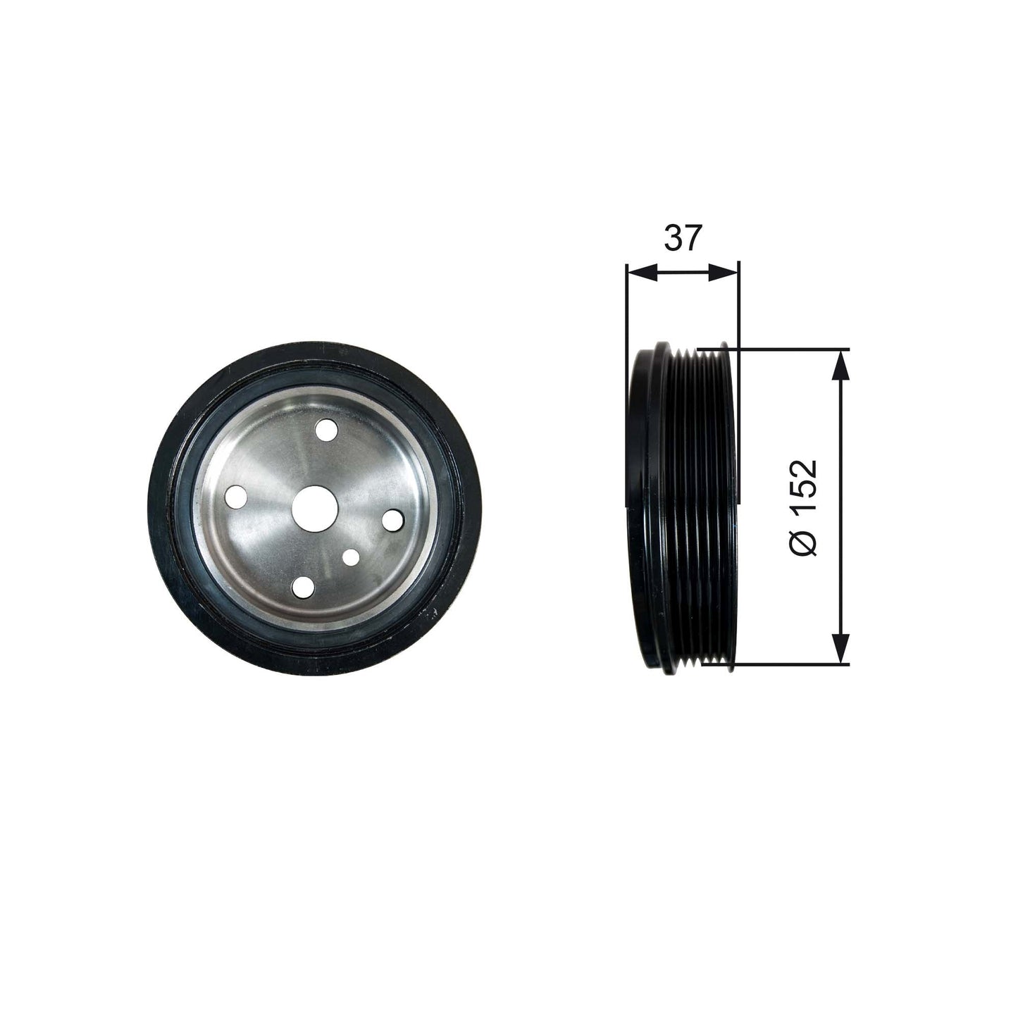 GATES GATTVD1137 Crankshaft Belt Pulley