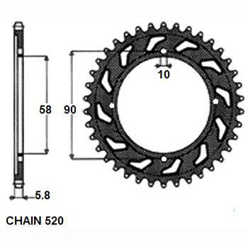 SUNSTAR SUNR1-3082-31 Chain Sprocket