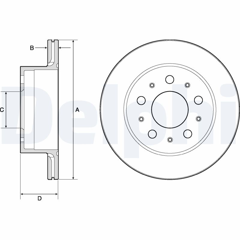 DELPHI BG4796C Brake Disc .