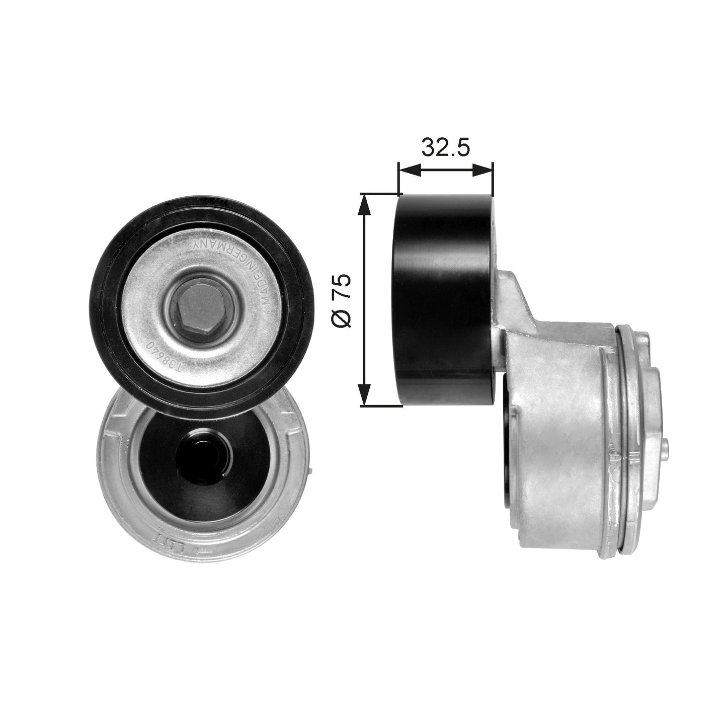 GATES GATT38640 V-Ribbed Belt Tensioner Lever