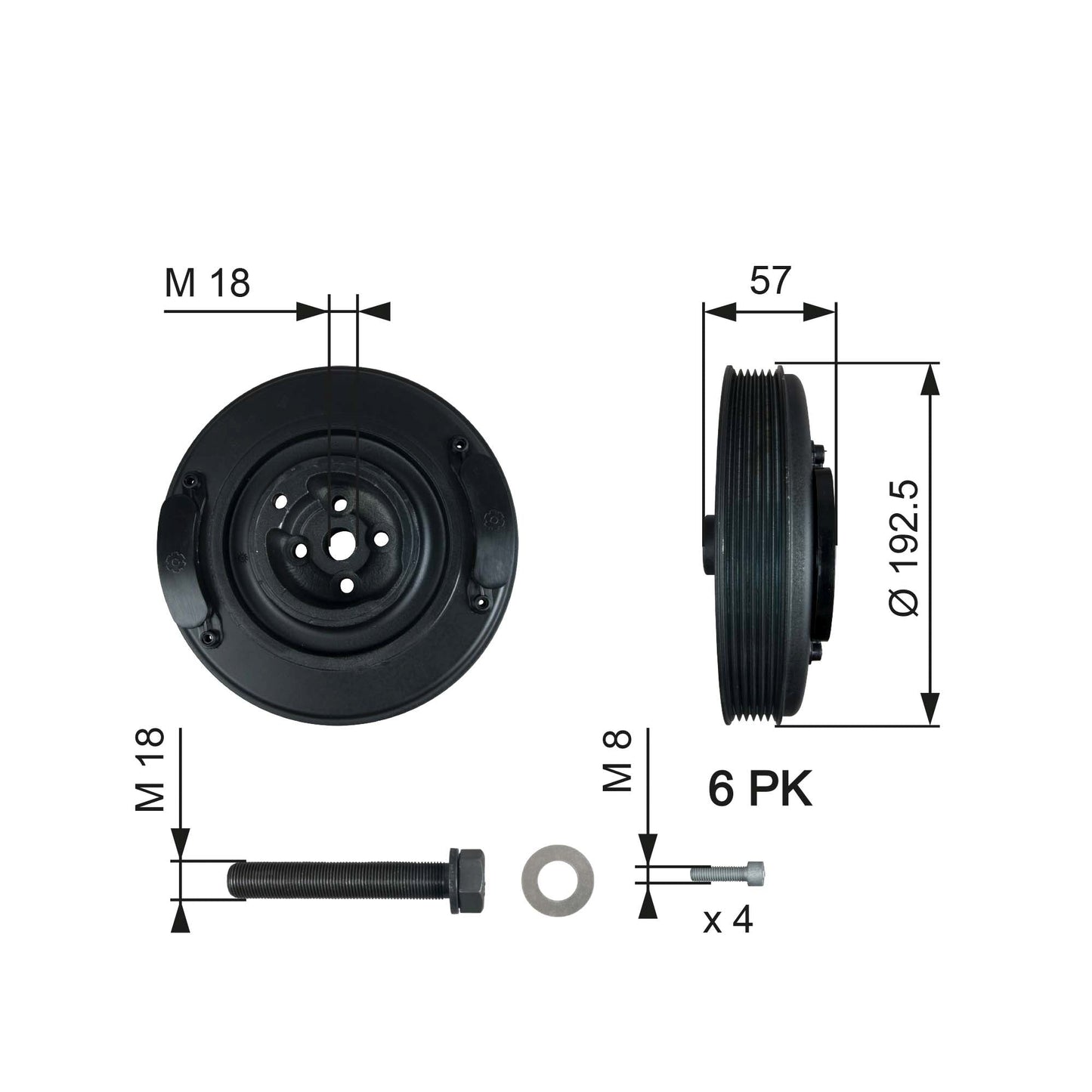 GATES GATTVD1033A Crankshaft Belt Pulley