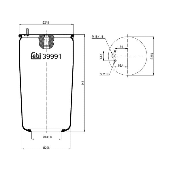 FEBI FE39991 Air Suspension Bellow
