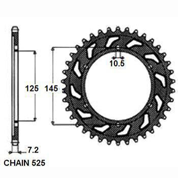 SUNSTAR SUNR1-4544-42 Chain Sprocket