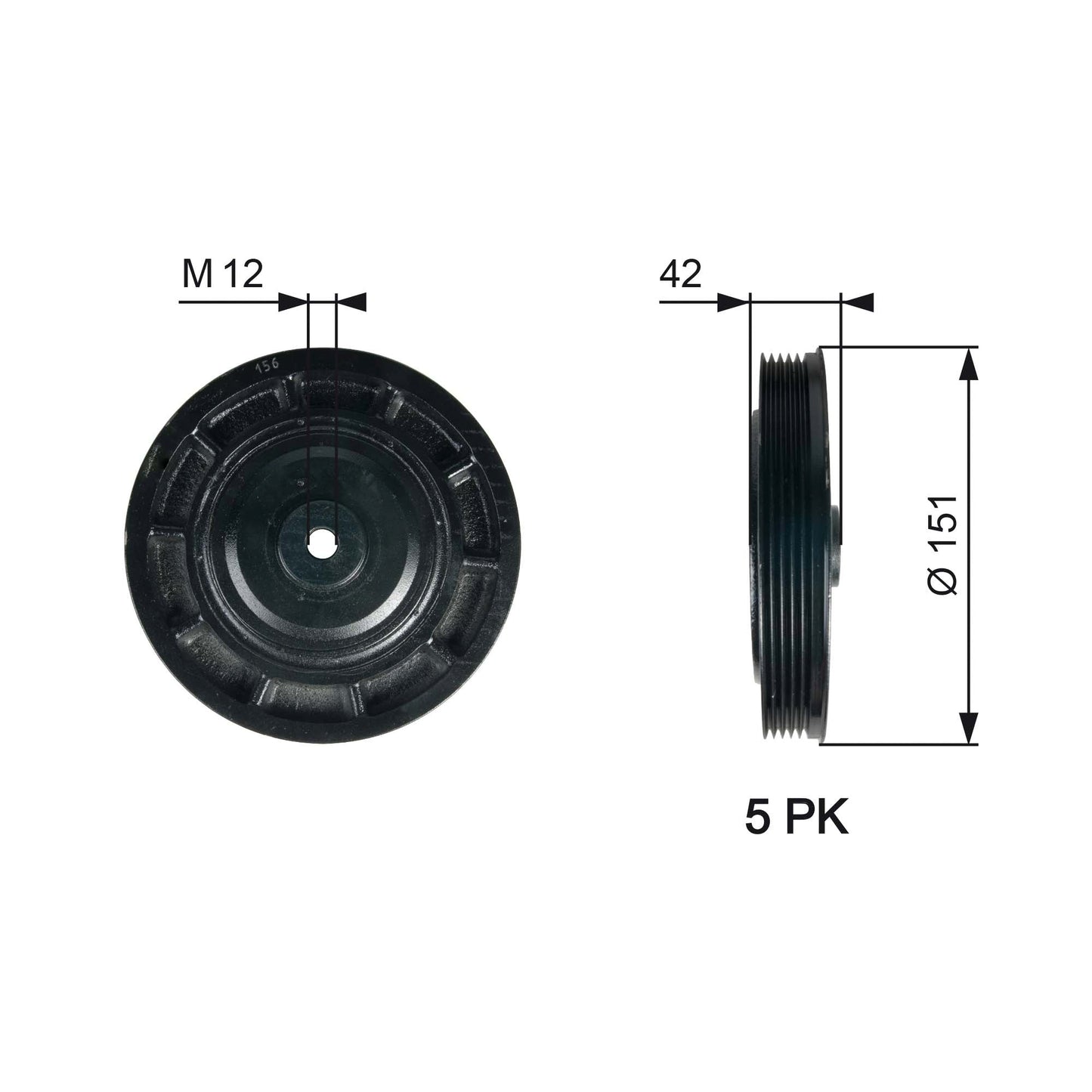GATES GATTVD1116 Crankshaft Belt Pulley