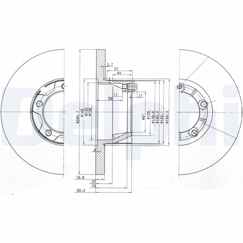 DELPHI BG2163 Brake Disc .