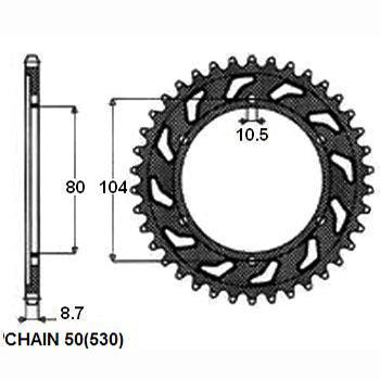 SUNSTAR SUNR1-5344-40 Chain Sprocket