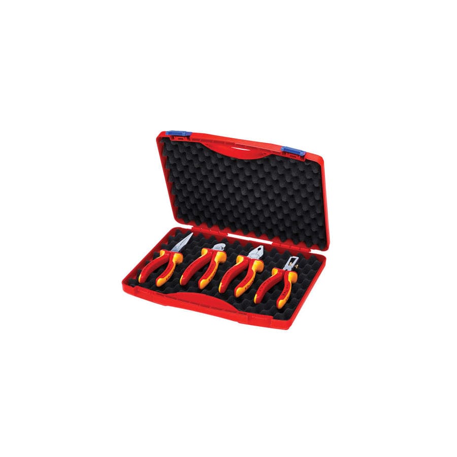 Knipex KPX002015 VDE Pliers Set in Case, 4 Piece