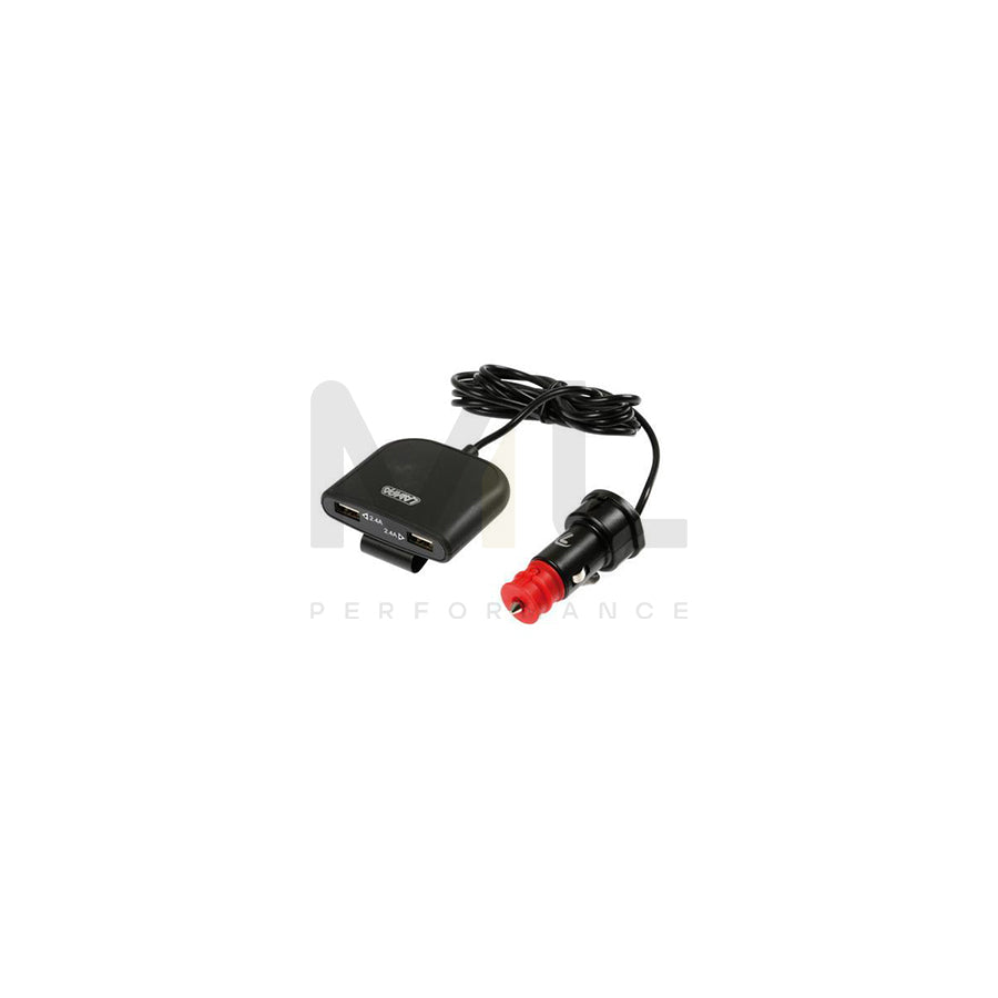 LAMPA 38883 Cigarette lighter extension 12, 24V, USB