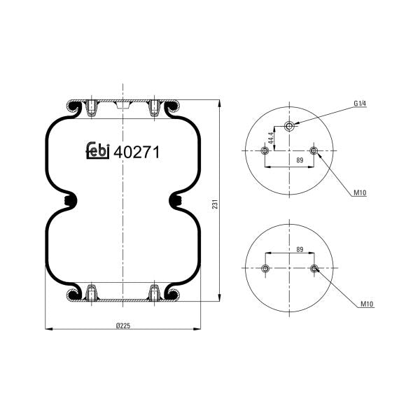 FEBI FE40271 Air Suspension Bellow