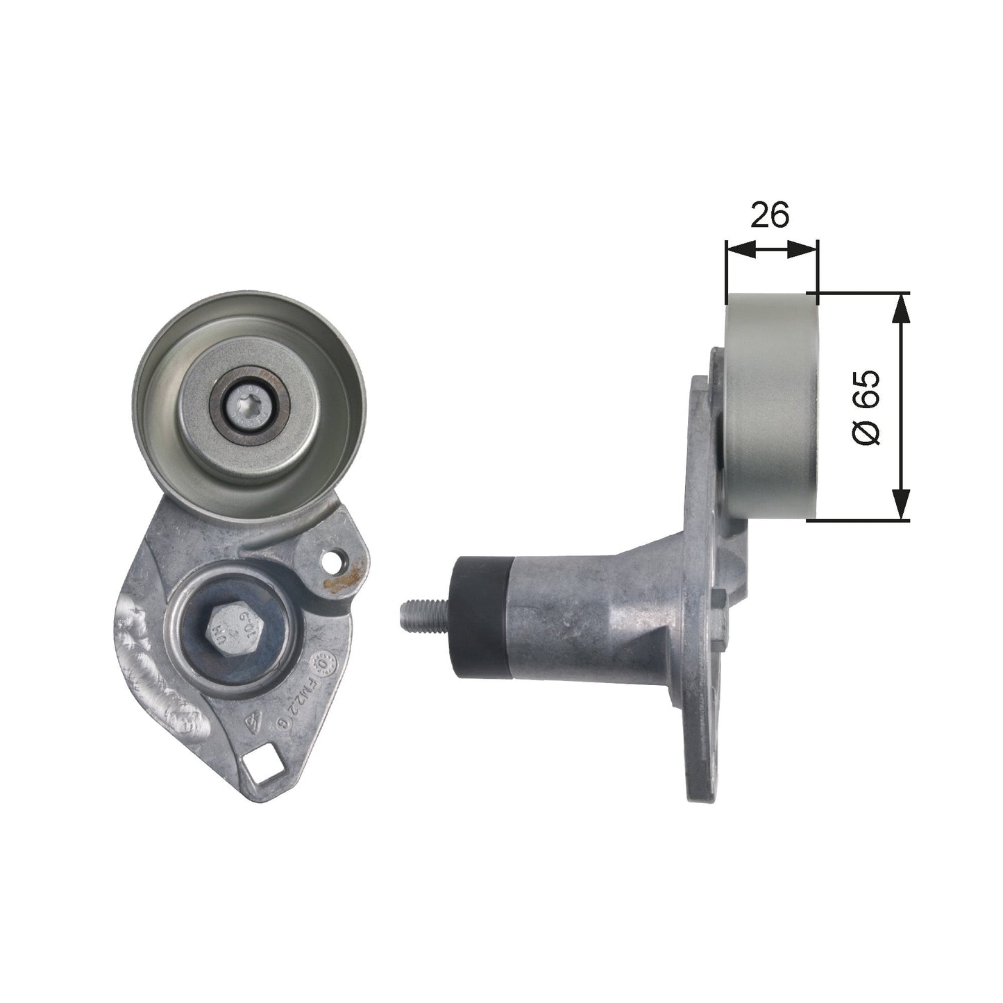 GATES GATT39152 V-Ribbed Belt Tensioner Pulley