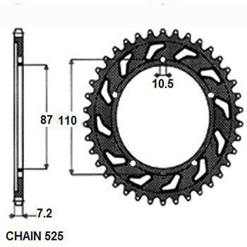 SUNSTAR SUNR1-4386-47 Chain Sprocket