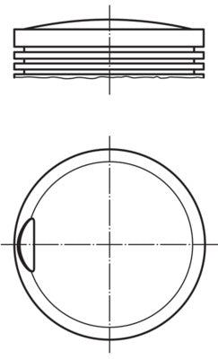 Mahle 0022802 - Piston with rings and pin